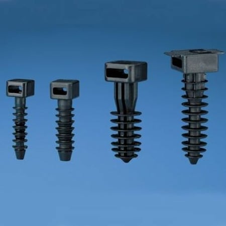 Panduit Cable Tie Mount, Masonry Push Barb, PK500, Weather Resistant Nylon 6.6, Natural, 1.25" L MPMH38-D0